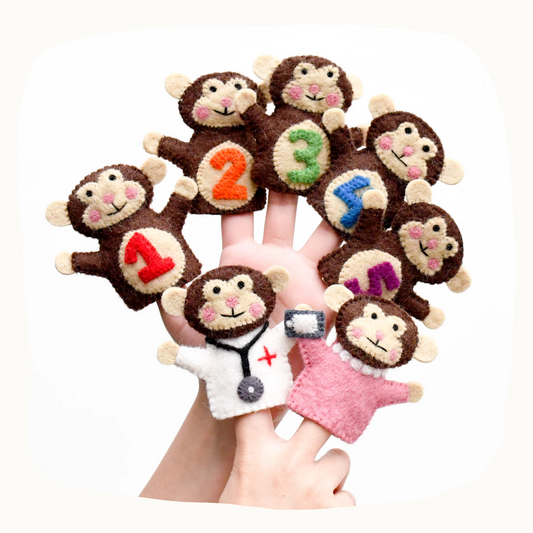 Five Little Monkeys, Finger Puppet Set